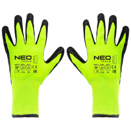 Rękawice robocze ocieplane, nylon powlekany lateksem, 4142X, rozmiar 10