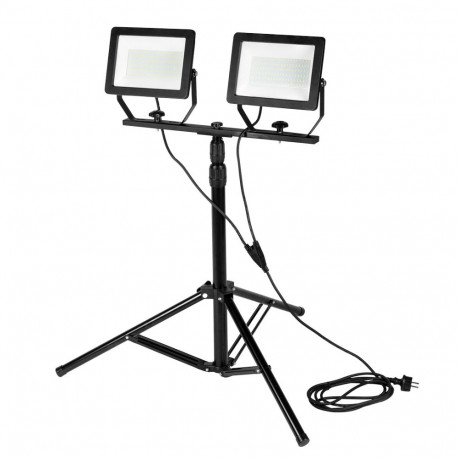 Kahepoolne reflektor 2x 100W SMD LED 2 x 8500 lm statiiviga 1,8 m