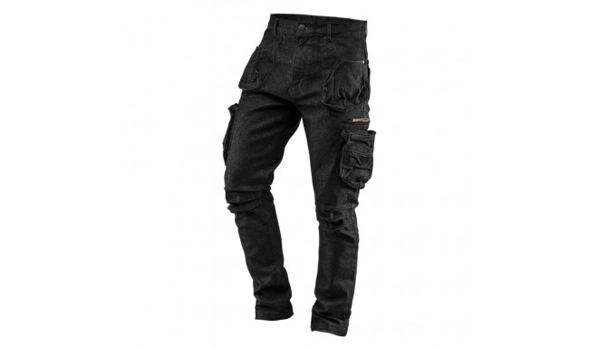 Tööpüksid 5-taskuga DENIM, mustad, suurus L