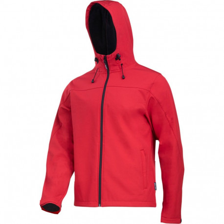 Punane softshell kapuutsiga jope, "3XL".