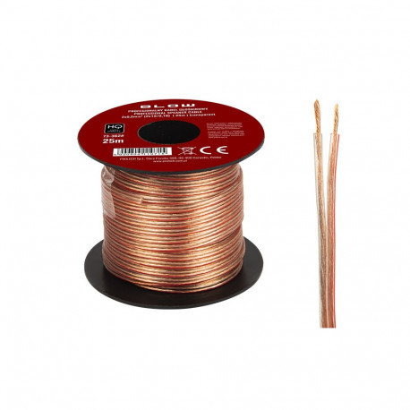 73-362# Przewód głośnikowy 2x0,50mm przezroczysty 25m