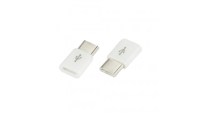 75-797# Adapter usb gniazdo micro usb-wtyk usb-c białe