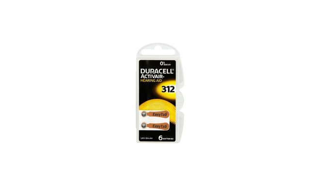 3857# Bateria da-312 duracell do aparatu słuchowego 6sztuk