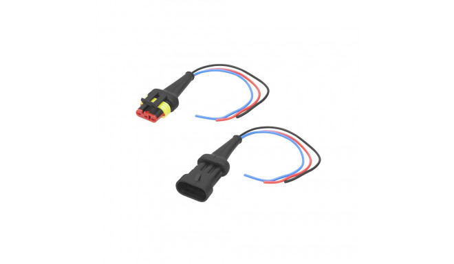 40-808# Hermetyczna kostka z kabelkiem 20cm oh-3 (gniazdo i wtyk) komplet