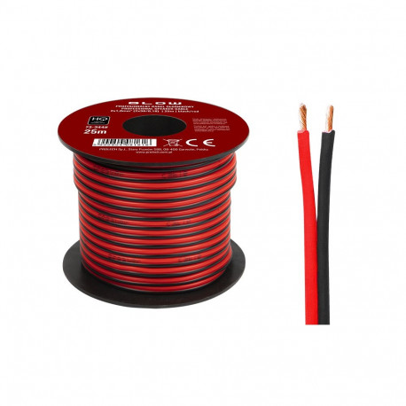 73-344# kõlarikaabel 2x1,00mm must-punane 25m