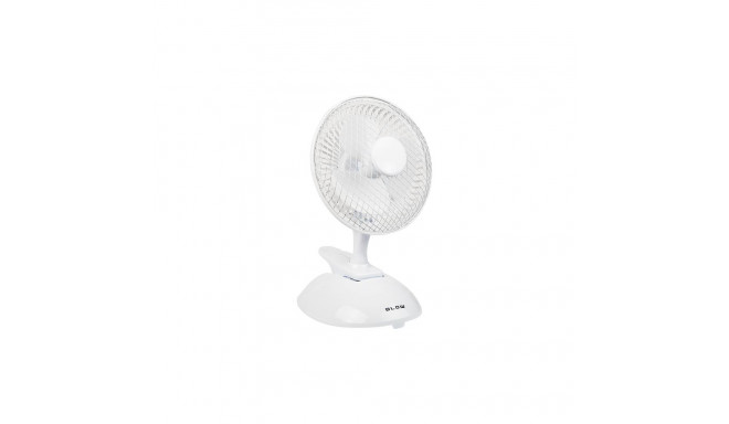 44-062# laualamp ventilaator 6"/15cm klamber 25w 2in1 valge