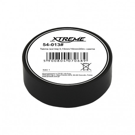 54-013# isoleerteip 0,15mm/19mm/20m - must (3 tk.)