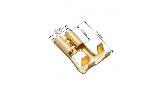 43-107# Konektor nieizolowany płaski żeński 4,8/0,8k