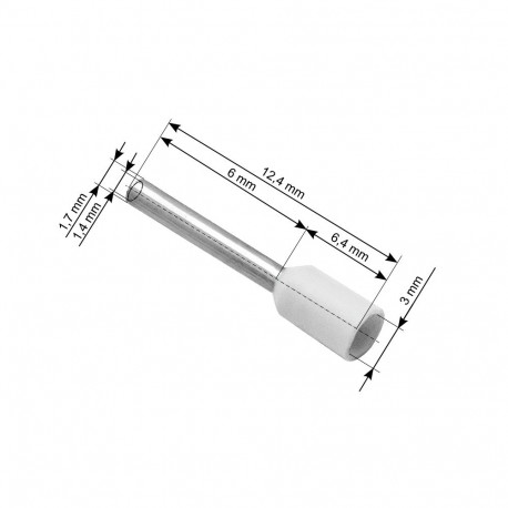 43-069# isoleeritud otsik 1,0/6 valge 100tk
