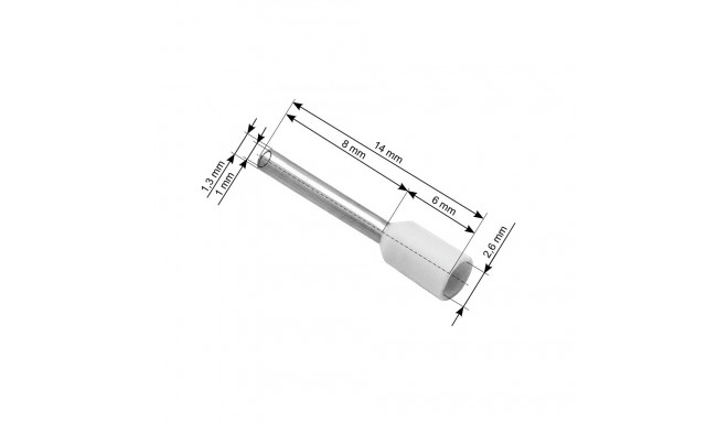 43-061# Isolatsiooniga pistikhülss 0,5/8 valge