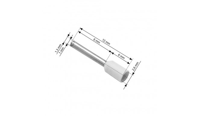 43-060# Konektor izolowany tulejka 0,5/6 biała
