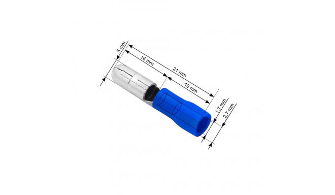 43-046# Isolatsiooniga pistik 5,0/21mm sinine