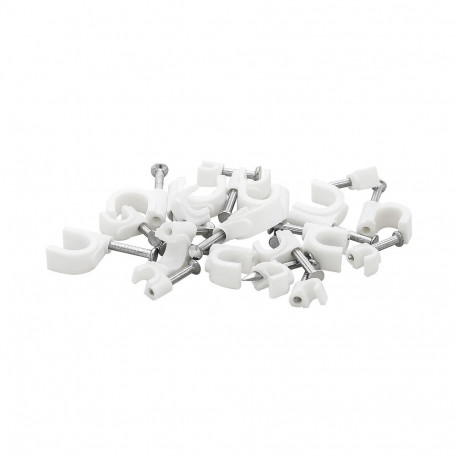 42-009# Uchwyt kabla 4mm biały okrągły (5 tk.)