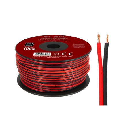 73-374# Przewód głośnikowy 2x1,00mm czarno-czerwony