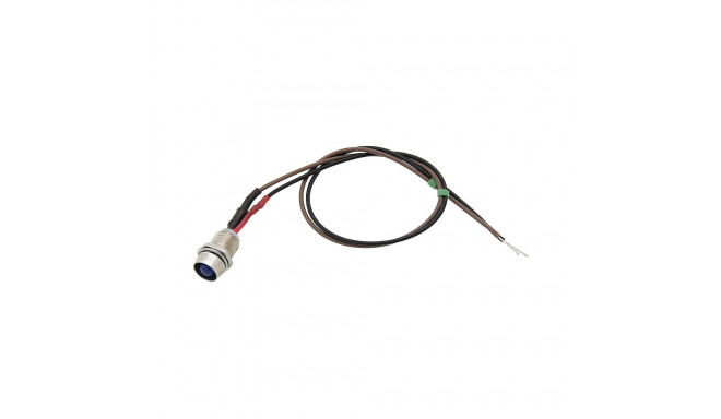 1617# diood-led 5mm (sinine 12v) indikaator juhtmega (10 tk.)