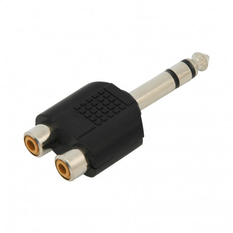 1015# jagaja 6,3 mm pistik-2 rca pesa (20 tk.)