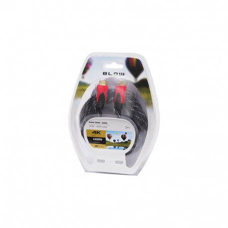 92-056# hdmi-hdmi ühendus punane 4k 3.0m sirge