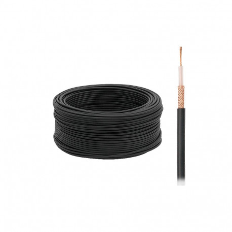 1711# Przewód koncentryczny rg58 50ohm li.czarny rg100 (100 tk.)