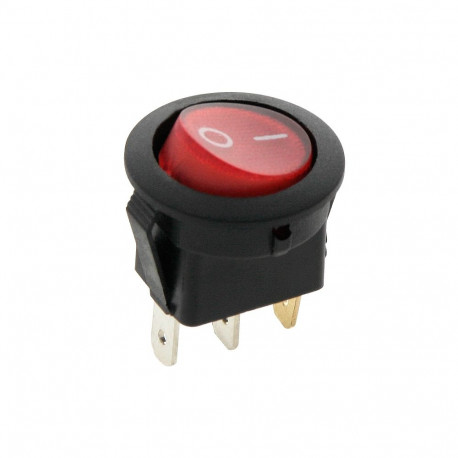 4252# punane ümargune valgustusega lüliti 230v (20 tk)