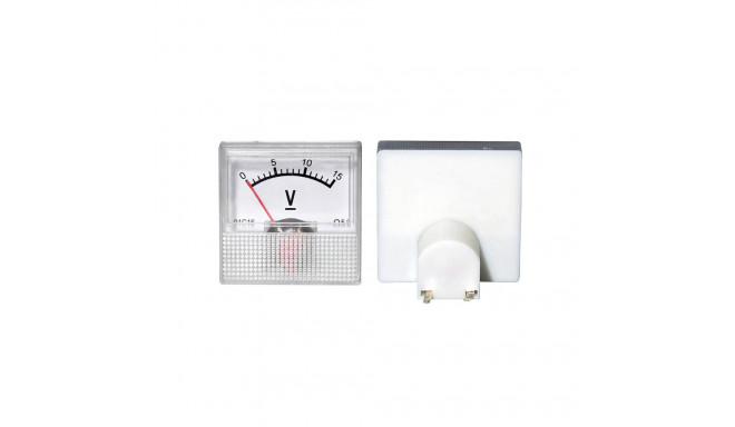 51-615# Analoogvoltmeeter ruudukujuline mini 15v