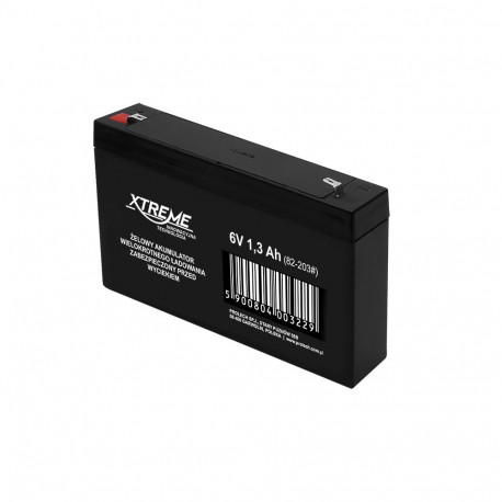 82-203# Akumulator żelowy 6v 1.3ah xtreme 97x53x24_4,8