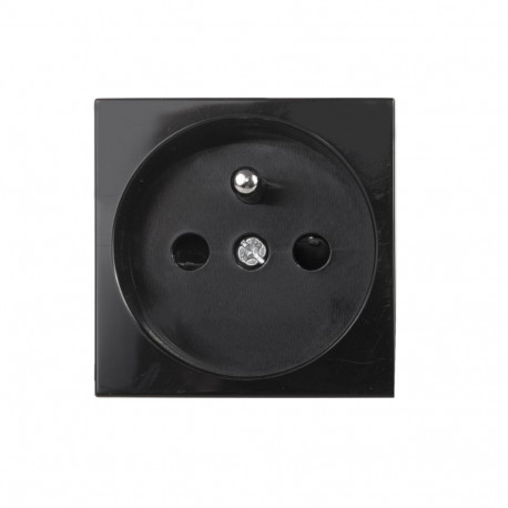 Maclean E-tüüpi (prantsuse) pistikupesa, sobib klaasraamidele, must MCE718B