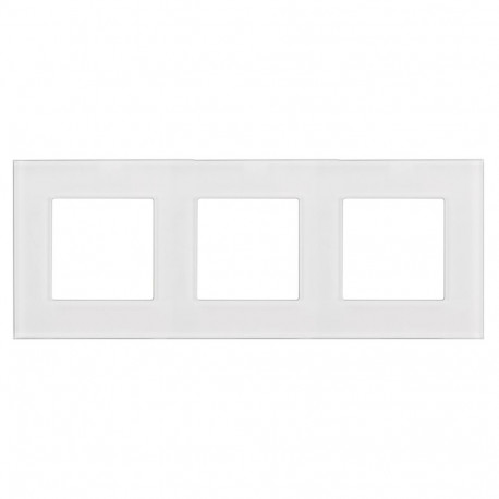 Szklana ramka Maclean, potrójne, valge, 228x86mm, MCE731W