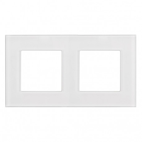 Szklana ramka Maclean, kaheosaline, valge, 157x86mm, MCE729W