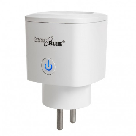 Zdalnie sterowane gniazdko WiFi GreenBlue, Android/iOS/Alexa/Google Home, zuż. energii, timer, max 3