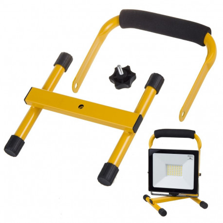 Maclean kollane põrandastatiiv LED-naświetlaczile, teras, reguleeritava nurga võimalus, sobib MCE530