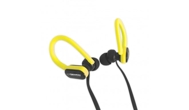 EH197KY Esperanza słuchawki douszne z mikrofonem eh197 czarno-żółte
