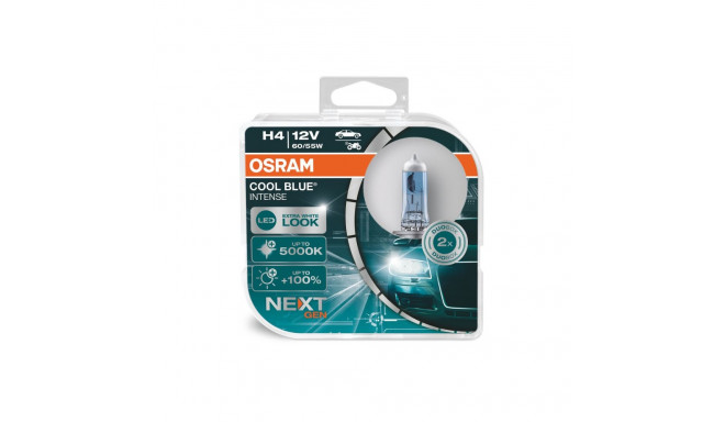 Osram H4 12V 60/55W P43t cool blue next gen 5000K halogeenpirnid, 2 tk