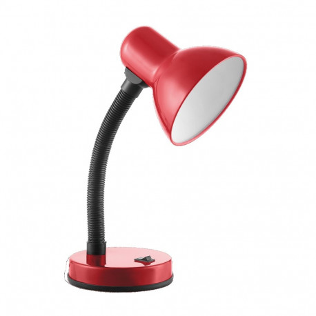 FUPI, lampa biurkowa, 10W, E27, stal + tworzywo, czerwona