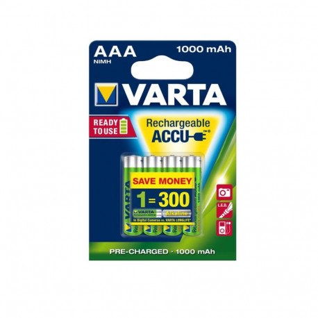 4x Varta Ready2use R03 AAA 1,2V 1000mAh akut