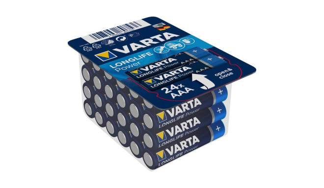 24x patarei R-03 LR3 AAA aluselised Varta Longlife Power