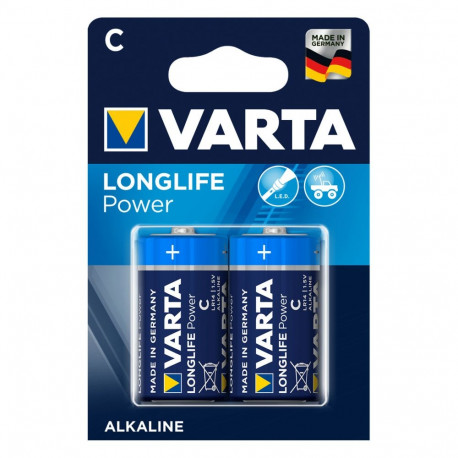 2x Bateria R-14 LR14 C 1,5V alkaliczna Varta longlife blister
