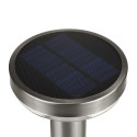 Solarna lampa LED Maclean, z czujnikiem, 3 tryby,wbijana, Li-ion 18650, IP44, 3,7V, 1200 mAh, Chrom 