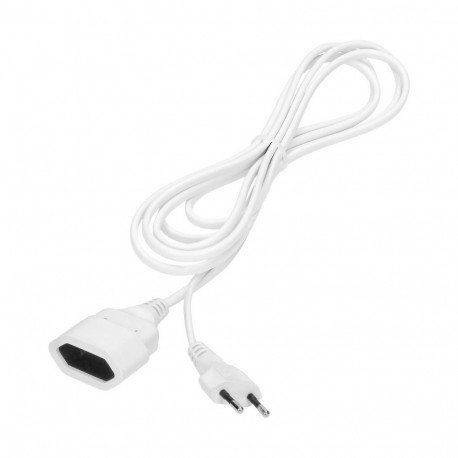 Przedłużacz domowy jednogniazdowy płaski, 1x2P, 5m,kabel PVC H03VV-F 2x0,75mm?, 230VAC