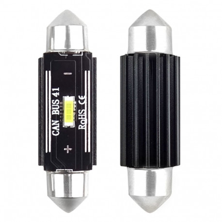 led canbus 1860 1smd ülitugev festoon c5w c10w c3w 41mm valge 12v 24v amio-02444