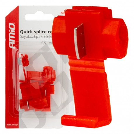Szybkozłączki elektrilised 0,5-1mm2 10a 5 tk blister amio-02340