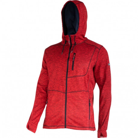 Bluza z kapturem i suwakiem czerwona, "s", ce, lahti