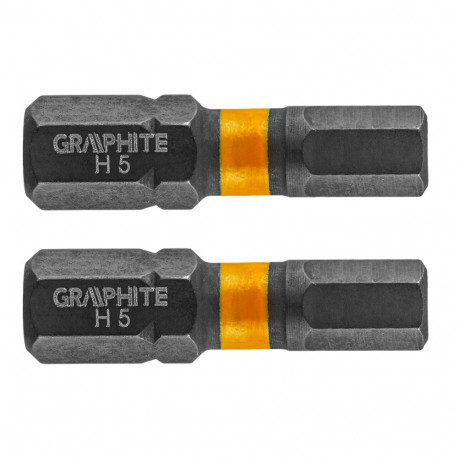 Bity udarowe HEX5 x 25 mm, 2 szt.