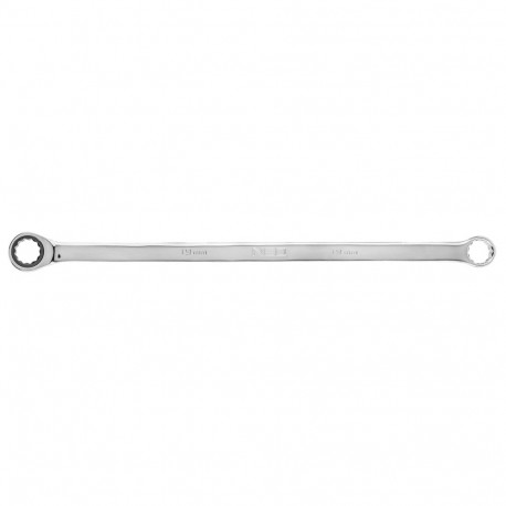 Klucz oczkowy dwustronny z grzechotką, długi 19 mm