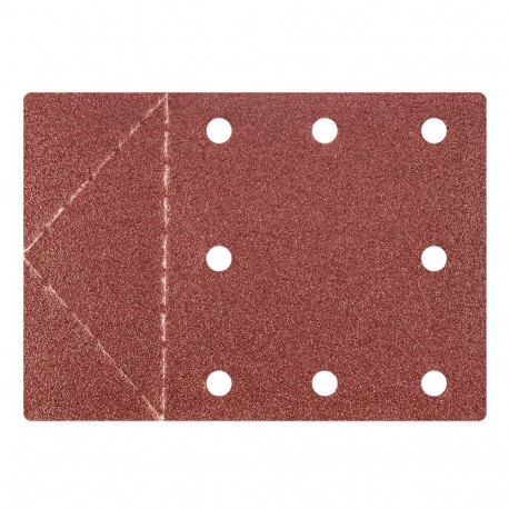 Papier ścierny 115 x 160 mm, otwory, perforacja do odrywania, rzep. K80, 3 szt. (5 tk.)