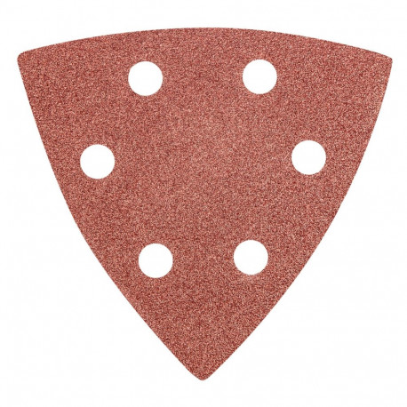 Papier ścierny delta na rzep 93 x 93 mm K 80, 5 szt., z otworami (5 tk.)