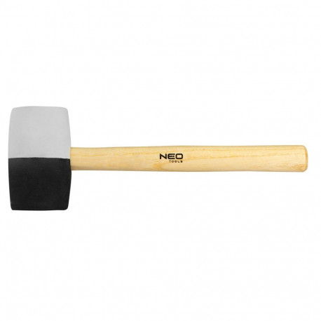 Młotek gumowy 63 mm, 680 g, czarno-biała guma