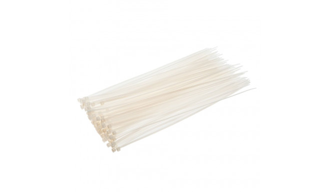 Opaski zaciskowe 2.5 x 100 mm, 100 tk., valged (5 tk.)