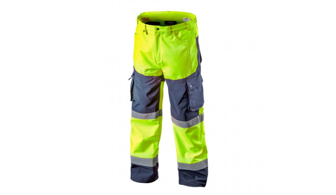 softshell tööpüksid hoiatusvärvi, kollased, suurus L
