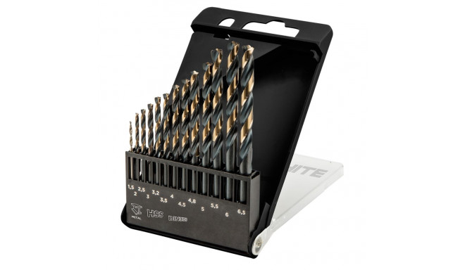 HSS-CNC metallipuurid 124°, "Pro-Tec", 1.5–6.5 mm, komplekt 13 tk