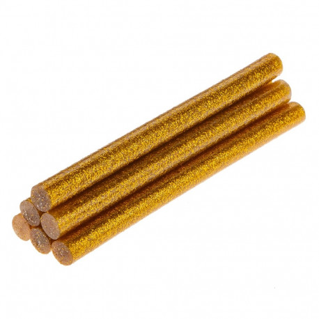 Wkłady klejowe 8 mm, brokatowe złote, 6 szt. (5 tk.)